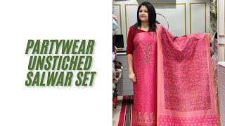 Partywear Unstiched salwar set [upl. by Isia]