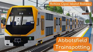 Abbotsfield Trainspotting  Roblox Opal Island Railway [upl. by Marvel]