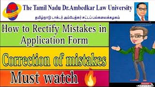 Law Application Form Mistake and Correction in Tamil  Answers for Doubt Comments from Subscribers [upl. by Batruk]