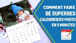 📅 Comment faire un calendrier photo mural  Un design pro en 5 minutes [upl. by Ilana]