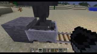 Minecraft  Loading and Unloading a Hopper Cart [upl. by Aihsekyw]