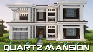 How To Build A LUXE QUARTZ MANSION In Minecraft  TUTORIAL [upl. by Namyaw]