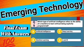 Emerging Technology Final Exam With Answer  From Chapter 36 [upl. by Pirzada517]