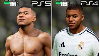 EA FC 25 PS5 vs PS4 Comparison Gameplay Graphics Player Animation and more [upl. by Nosmirc875]