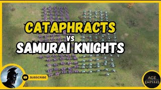 AOE 4 l Who Wins l 100 Cataphracts vs 100 Samurai Knights [upl. by Middendorf]