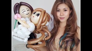 How to make a bride and groom balloon [upl. by Naej]