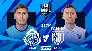 1XBET MEDIA FOOTBALL LEAGUE  AIQYN vs SD U21  3 ТУР [upl. by Melborn]