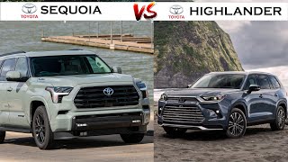 Toyota Grand Highlander Vs Toyota Sequoia  Detailed comparison [upl. by Etireugram]