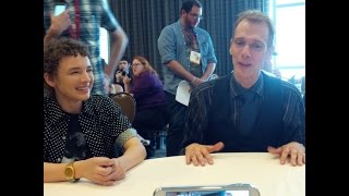 SDCC 2014  Falling Skies Press Room  Doug Jones and Maxim Knight [upl. by Iret]