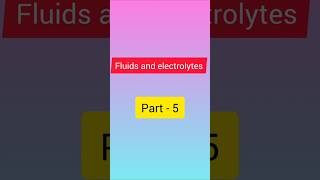 Fluid and electrolytesbscnursing anatomy aiims biology hospitalmedicine medicalsurgicalnursing [upl. by Gabrielson]