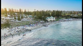 Start Line Live  Cottesloe  South32 Rottnest Channel Swim 2023 [upl. by Lazar]