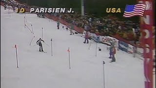 Julie Parisien wins slalom Sundsvall 1992 [upl. by Errecart]