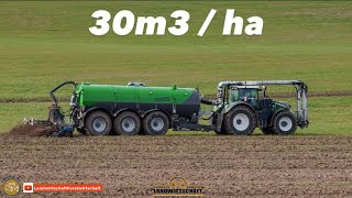 Lohnauftrag Gärreste ausbringen 30m3  ha Fendt 1050 amp 28m3 Kaweco fass 6 Meter Scheibenegge Düngung [upl. by Filip]