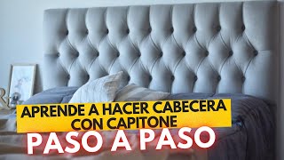 APRENDE A HACER ESTRUCTURA DE RESPALDO DE CAMA CON CAPITONE  CAPITULO 1 tutorial [upl. by Eissehc640]