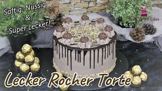 Leckere Ferrero Rocher Torte 😍 Ferrero Rocher Cake  Saftige SchokoDrip Torte🤤 [upl. by Guntar92]