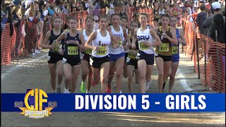 2023 XC  CIF State D5 Girls PreRace Introductions Race Highlights Awards amp Interviews [upl. by Ehudd]