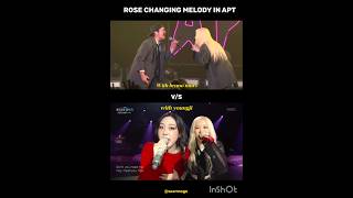 Rosé changing melody with Bruno Mars VS with youngji  rosé blackpink blink  Slayblink [upl. by Seagraves]