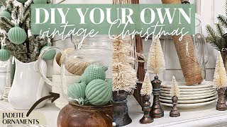 Making your own vintage Christmas decor on a budget • DIY home decor • Jadeite ornaments [upl. by Otreblide888]