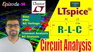 Exploring RLC Series Circuits Sine PWL amp AC Sources  Transient TRAN amp AC AC Analysis [upl. by Jordans]