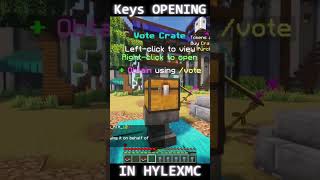 I opened 10 vote keys in hylexmc  6dq minecraft shorts [upl. by Jarrod189]