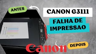 Canon G3111 3100 como Fazer limpeza de cabeçote pelo painel [upl. by Tobit]