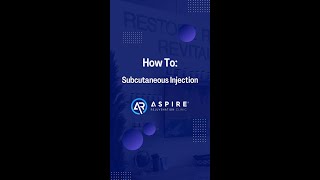 How to Administer a Subcutaneous Injection [upl. by Taro]