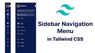 Sidebar Navigation Menu using Tailwind CSS  Beginners Guide to Tailwind CSS [upl. by Lauralee]