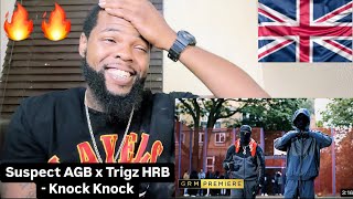 Suspect AGB x Trigz HRB  KNOCK KNOCK Official Video  American Reaction🔥🇺🇸 [upl. by Rosenkranz]