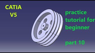 V  BELT PULLEY  PART DESIGN [upl. by Anne-Marie]