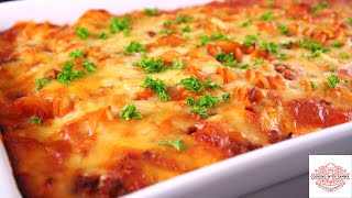 The Best Baked Spaghetti Recipe  BEST Baked Spaghetti Meaty Cheesy Recipe [upl. by Hurlee]