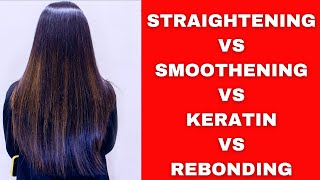 Difference Between Hair StraighteningSmootheningKeratin Rebonding  Hair Care Tips  Kapils Salon [upl. by Alamac]