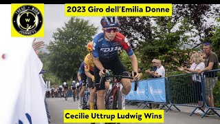 Cecilie Uttrup Ludwig Wins  2023 Giro dell’Emilia Donne [upl. by Abbotson]