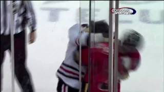 Brent Seabrook vs Dion Phaneuf Nov 19 2009 [upl. by Cirdnek468]