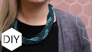 DIY sieraden maken met Kralenhoekje  gevlochten kralenketting [upl. by Schinica]