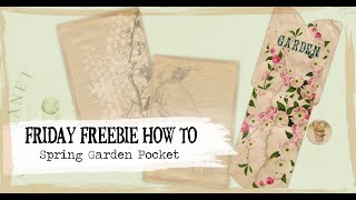 Friday Freebie How To Spring Garden Library Pocket [upl. by Braden]