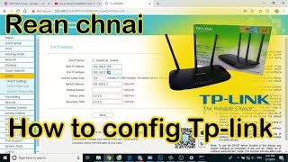 របៀបដំឡើងtplink Router How to config router tp link Rean chnai [upl. by Jamima]