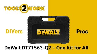 One Kit for All DeWalt DT71563QZ Best Value Drill and Driver Bit Set Tools2Work DeWalt bitset [upl. by Emeline843]