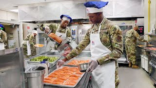 Inside Massive US Armed Forces Kitchens Cooking During Rush Time [upl. by Errol]