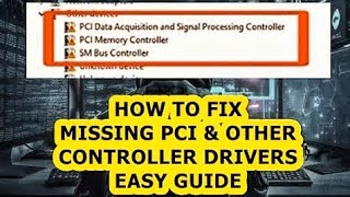 Device Manager ErrorsPCI data acquisition and signal Processing controller PCI memory controller [upl. by Zumwalt]