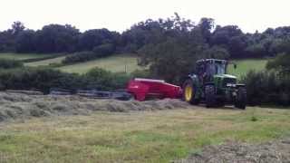 John Deere 6930 Lely Welger AP830 Baling Hay [upl. by Nahtnanhoj]