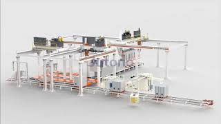 trayless packing line for AAC block and panel producing and delivery [upl. by Neyr]