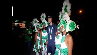 SUPER EAGLES DEPART BOUAKE AUTHENTIC NIGERIA SUPPORTERS CLUB ROLL OUT THE GREEN CARPET [upl. by Laohcin863]