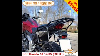 Honda NC750X pannier rack luggage rack system for bags or aluminum cases [upl. by Bunow615]