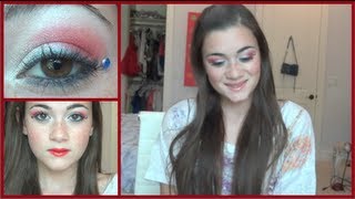 4th of July Makeup Look  CloeCouture [upl. by Latona793]