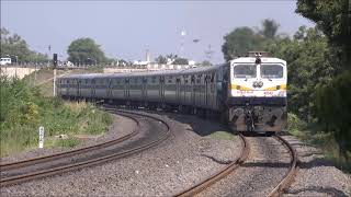 Delightful Early Morning Double Capture Of Basava Express At Scenic S Curve Of Solapur Maharashtra [upl. by Tomas]