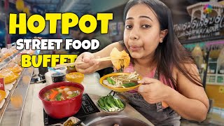 AllYouCanEat Hotpot Buffet Street Food Liab Duab Night Market Bangkok [upl. by Wohlen420]