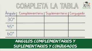 Ángulos complementarios y suplementarios SECUNDARIA Y PREPARATORIA  PARTE 2 [upl. by Nolyk636]