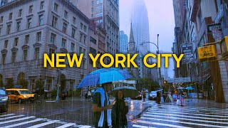 NYC Rainy Day Walk 🌧️☔️ New York Walking Tour  Raining in Manhattan [upl. by Sedberry]