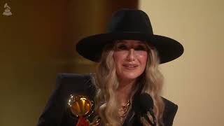 LAINEY WILSON Wins Best Country Album For BELL BOTTOM COUNTRY  2024 GRAMMYs Acceptance Speech [upl. by Eissen]