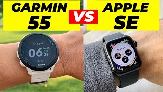 GARMIN FORERUNNER 55 vs APPLE WATCH SE Qual Devo Escolher [upl. by Zullo]